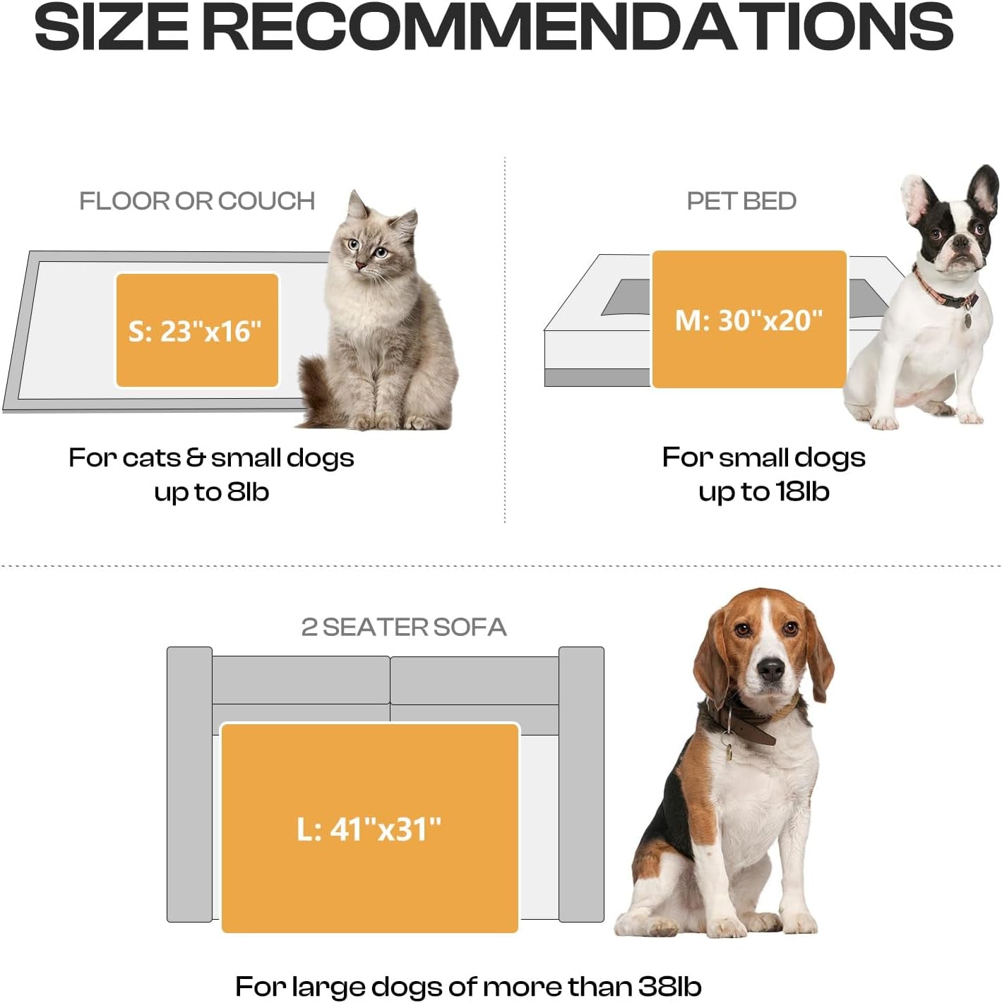 Premium Fleece Pet Blanket Set - 3 Super Soft Fluffy Throws for Dogs and Cats in Brown, Pink, and White (Small, 23x16 Inches)