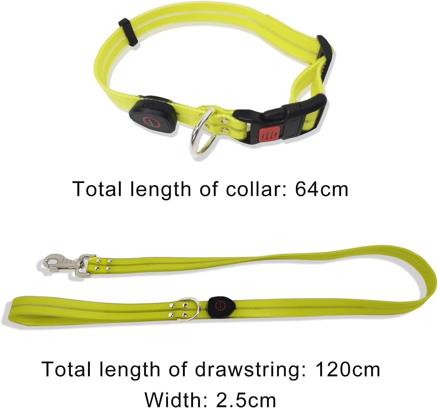 Illuminate Your Night Walks with the LED Light-Up Dog Collar and Leash Set - Waterproof, Rechargeable, and Glow in the Dark!