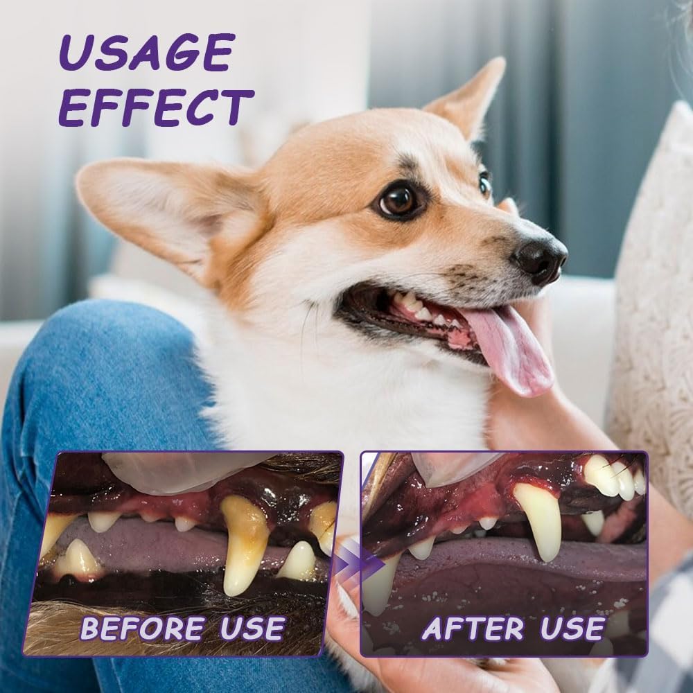 Pet Oral Restoration Whitening Gel,Pet Oral Repair Gel,Teeth Cleaning Pen for Cats and Dogs, Pet Toothbrush Pen Cleaner Teeth & Fresher Breath. (2PCS)