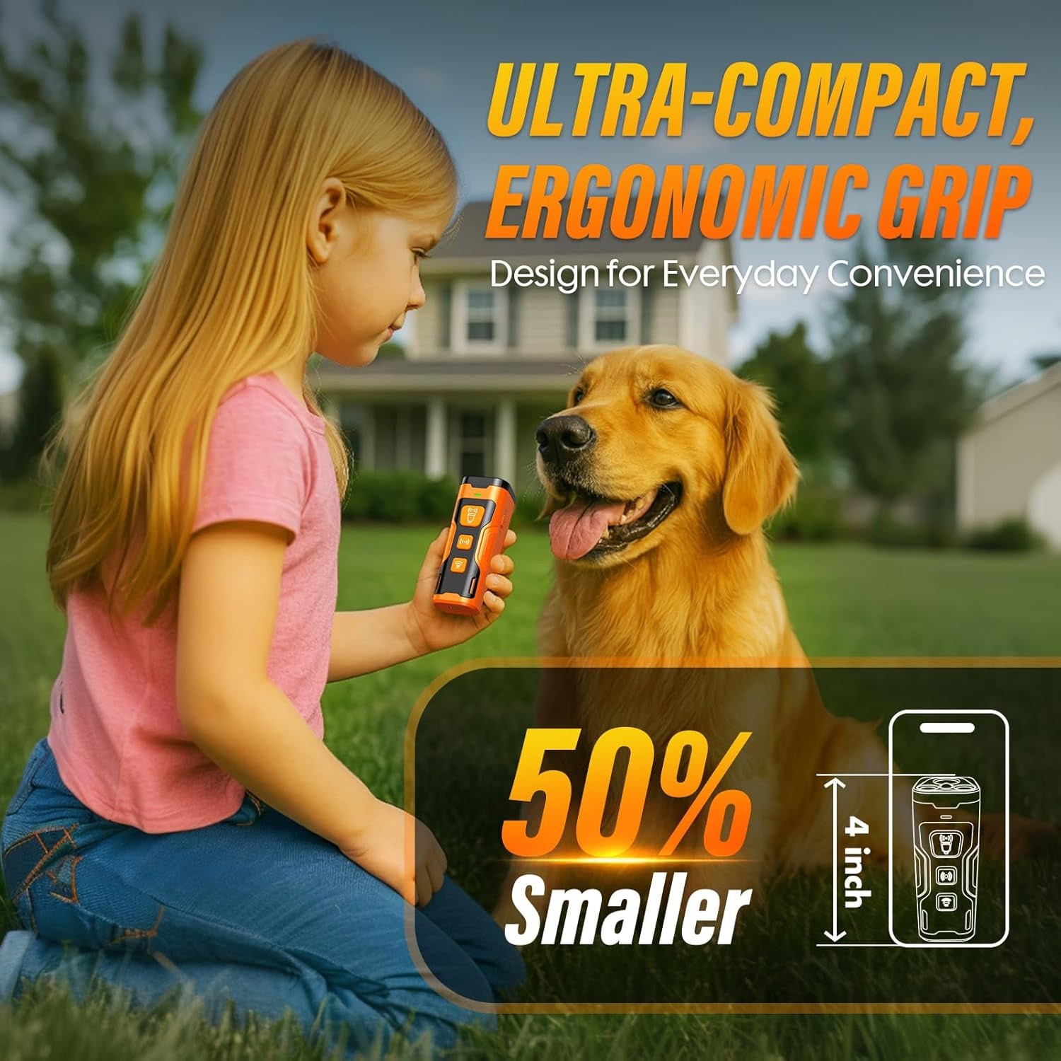 Ultimate Dog Bark Deterrent Device – 3X Ultrasonic Anti-Barking Technology, 6 Training Modes & 23 FT Range for Safe & Humane Behavior Correction