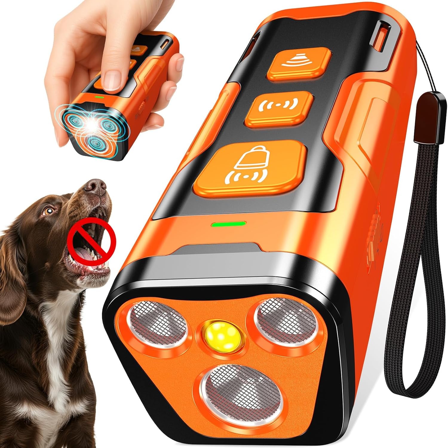Ultimate Dog Bark Deterrent Device – 3X Ultrasonic Anti-Barking Technology, 6 Training Modes & 23 FT Range for Safe & Humane Behavior Correction