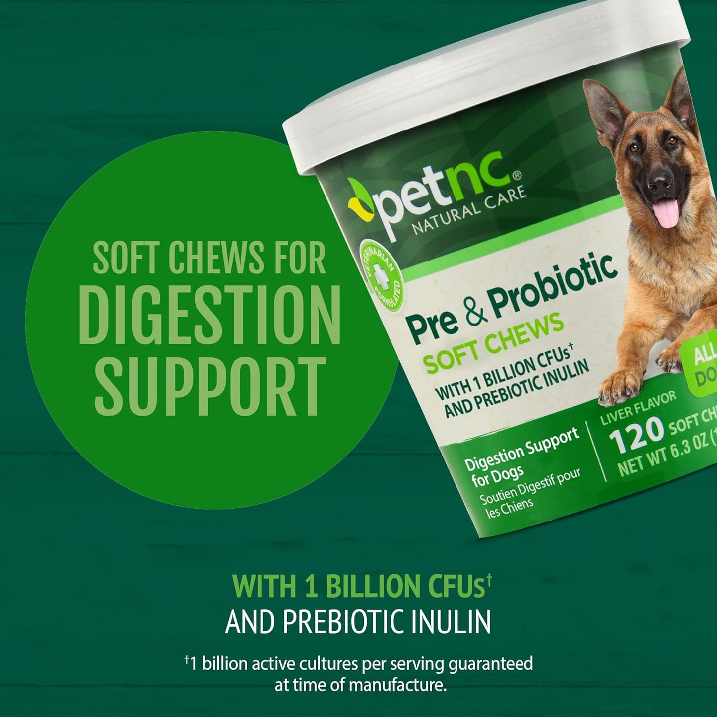 Liver Flavor,Cheese Pre & Probiotic Soft Chews for Dog 120