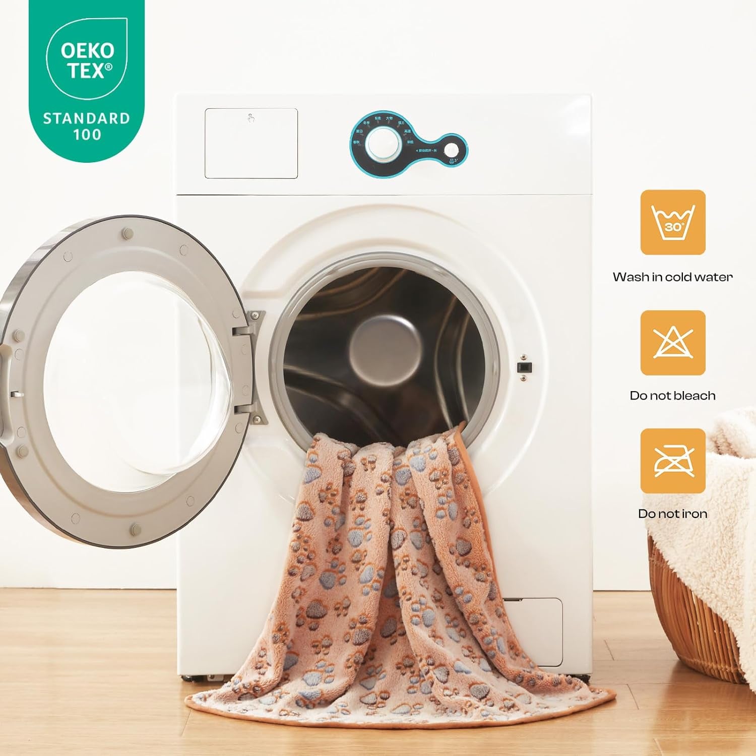 Premium Fleece Pet Blanket Set - 3 Super Soft Fluffy Throws for Dogs and Cats in Brown, Pink, and White (Small, 23x16 Inches)