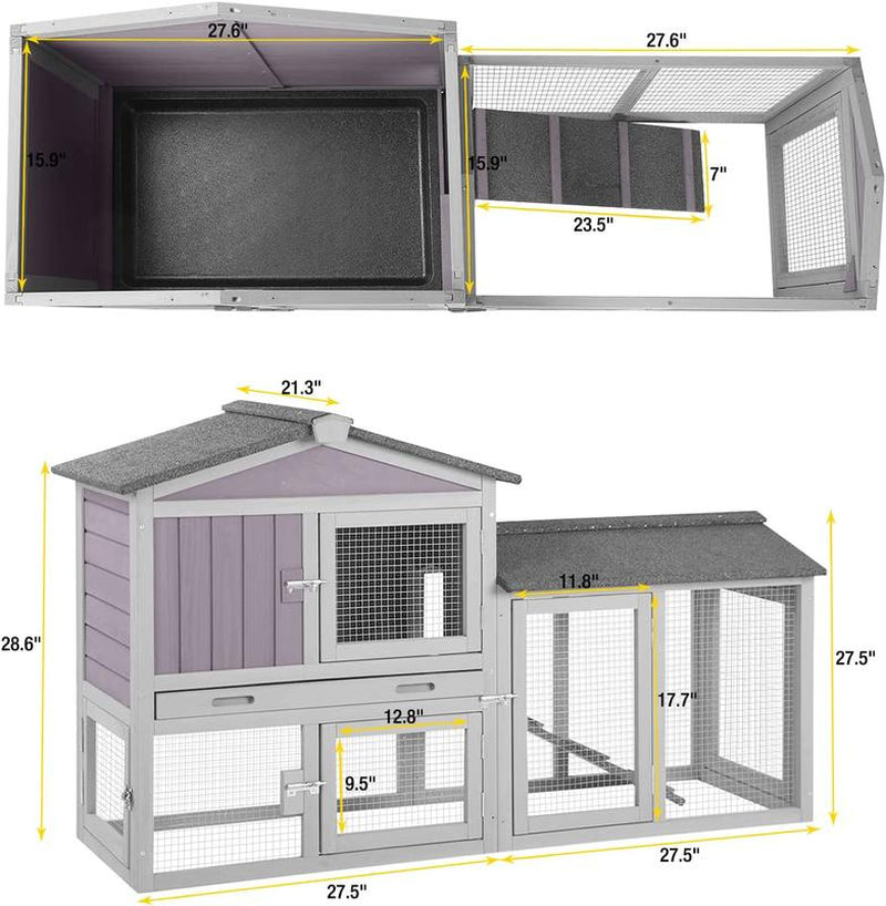 Aivituvin-Air02 Wooden Chicken Coop for 1-2 Chicks