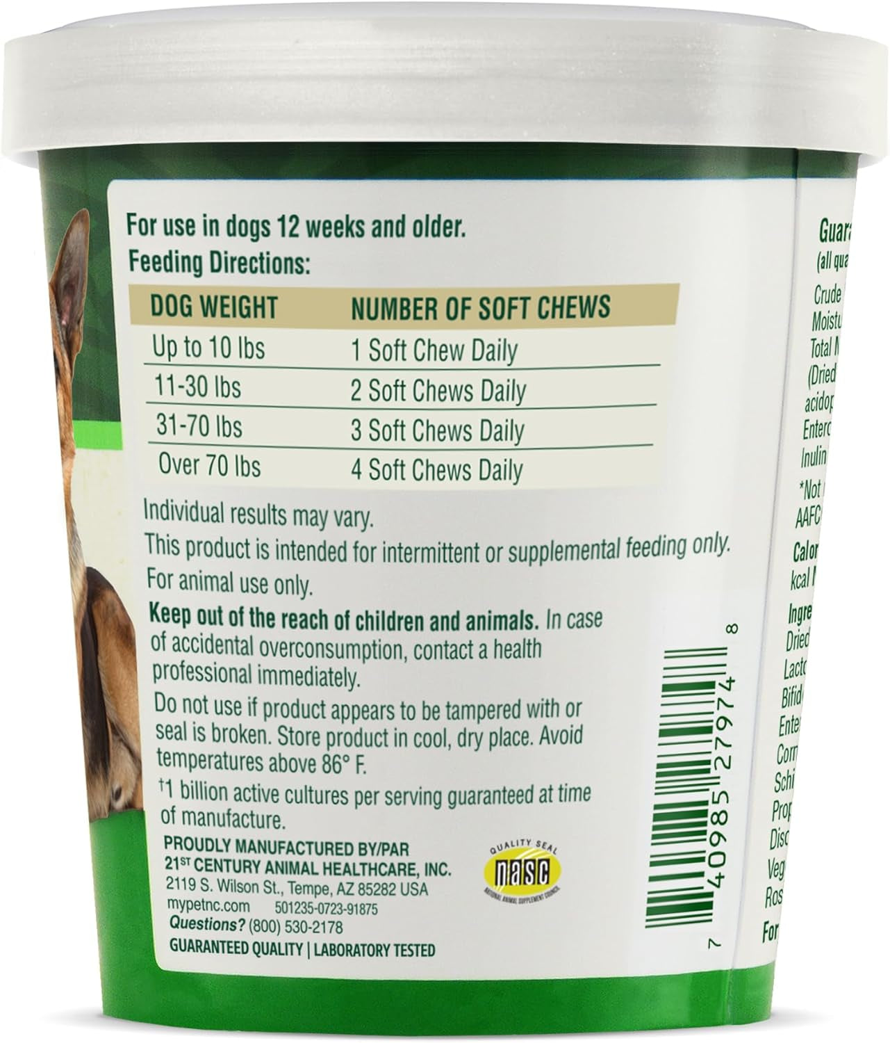 Liver Flavor,Cheese Pre & Probiotic Soft Chews for Dog 120 