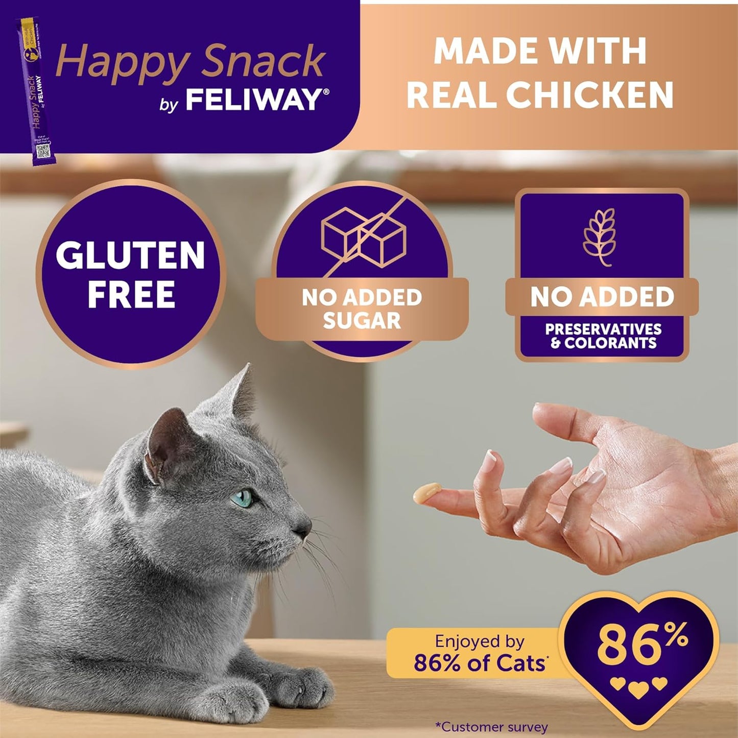 Multicat 3-Pack of 30-Day Calming Refills for Pheromone Diffuser & Happy Snack Calming Cat Treats (12 Count, Chicken Flavor)