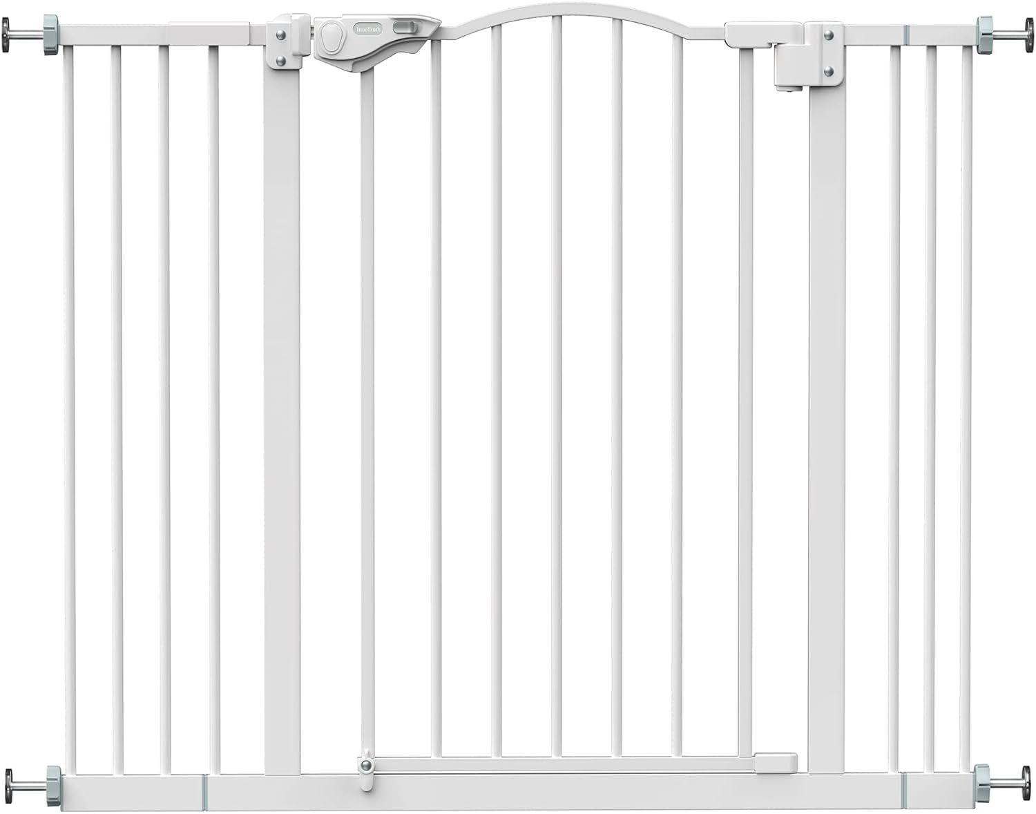 29-39.6" Adjustable Baby Gate for Stairs, Auto-Close Dual-Sided Dog Gate with One-Hand Operation, 30" Tall Safety Gate for Pets, Hallways, and Bedrooms, Wall Pressure Mount Installation, White