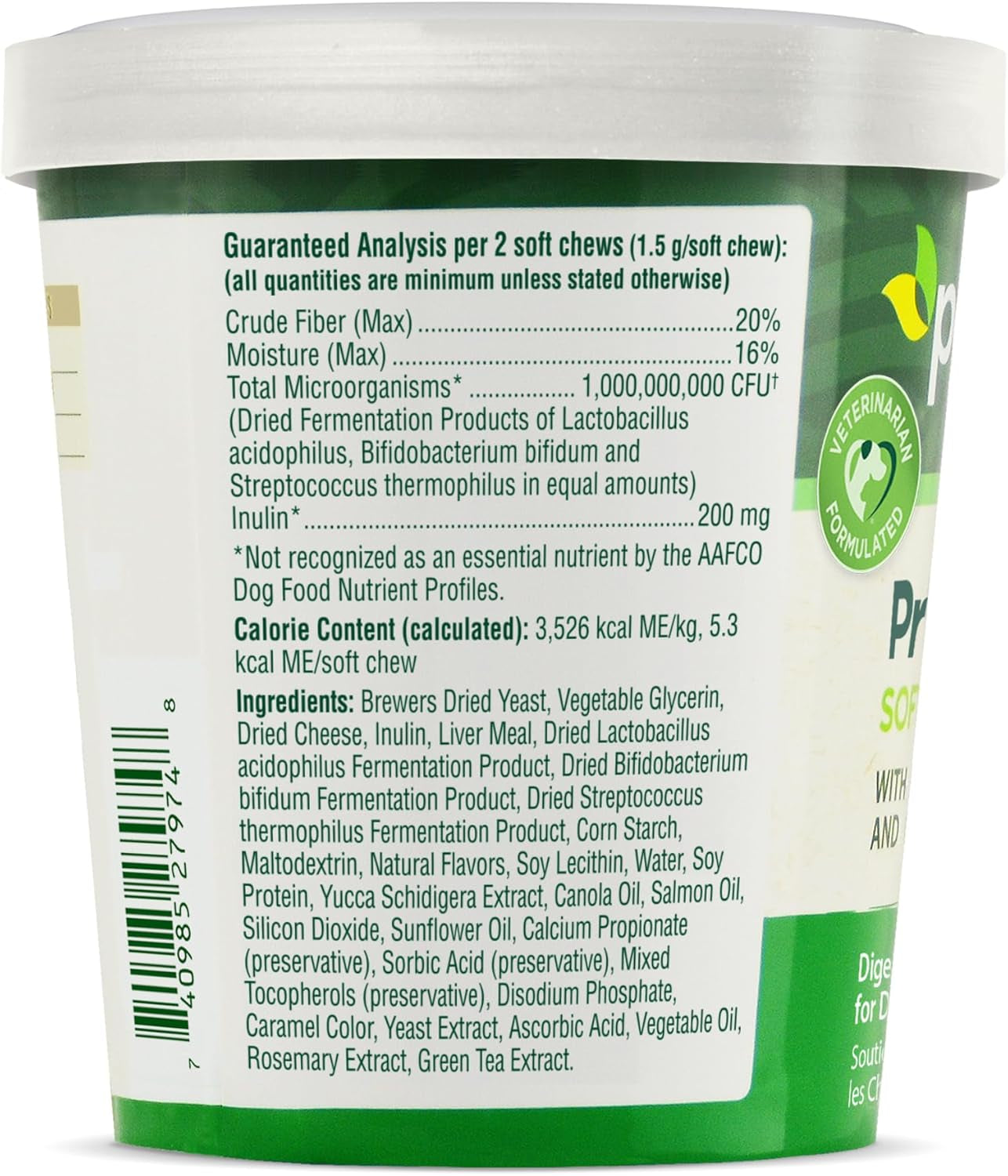 Liver Flavor,Cheese Pre & Probiotic Soft Chews for Dog 120 