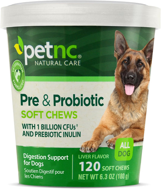 Liver Flavor,Cheese Pre & Probiotic Soft Chews for Dog 120 